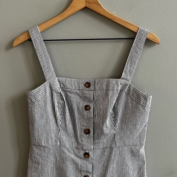 Hollister Pinstripe Button Down Striped Mini Dress Size Small - Picture 7 of 15
